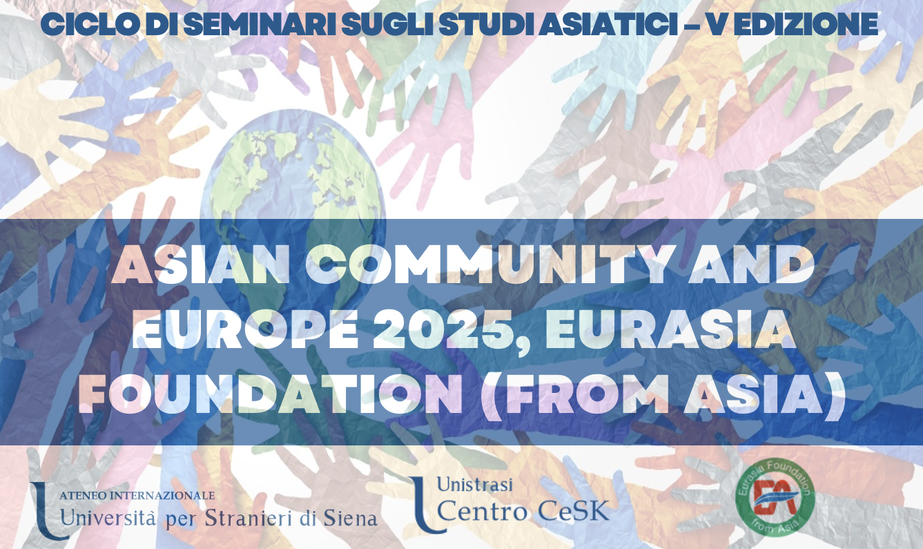 locandina del ciclo di seminari Asian Community and Europe